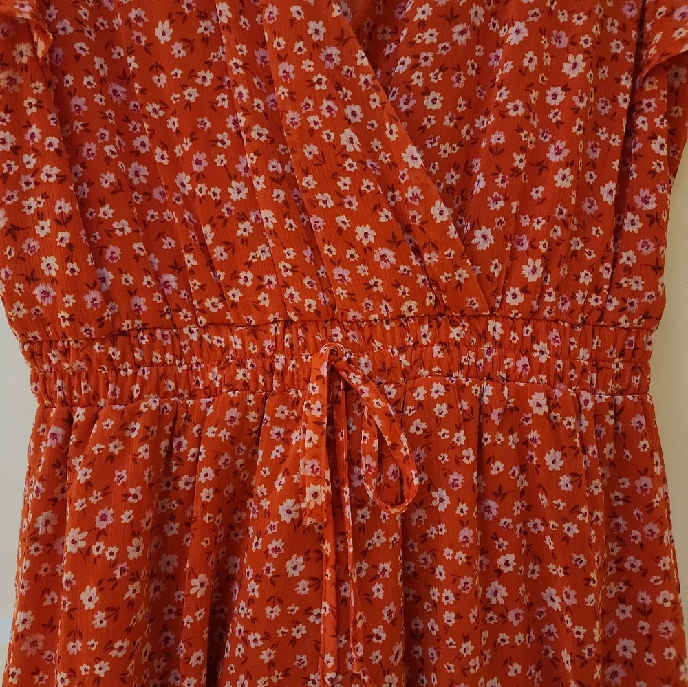 Row A Women's Floral V-Neck Romper - Picture 8 of 15